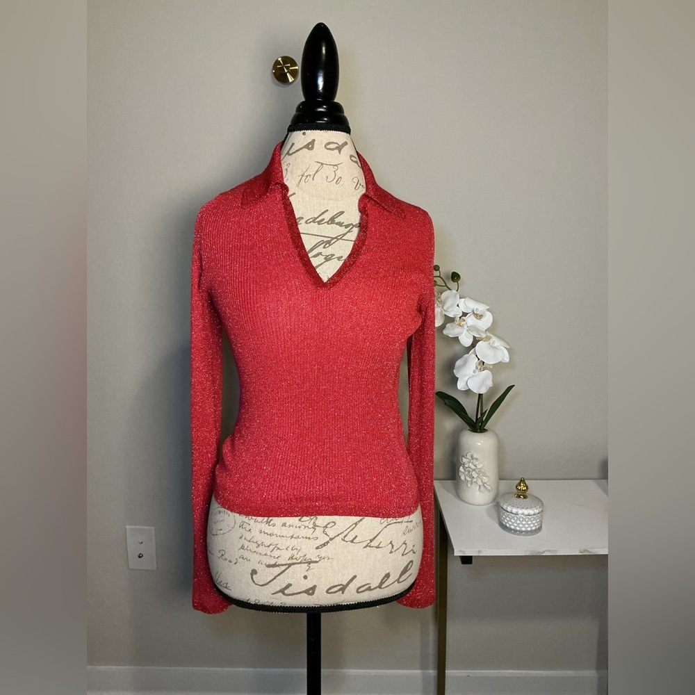 Maeve by Anthropologie Elegant Red Women's Sweater top